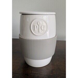 Pampered Chef 1529 Ceramic Egg Cooker Microwave Mug Cake Muffin Maker White